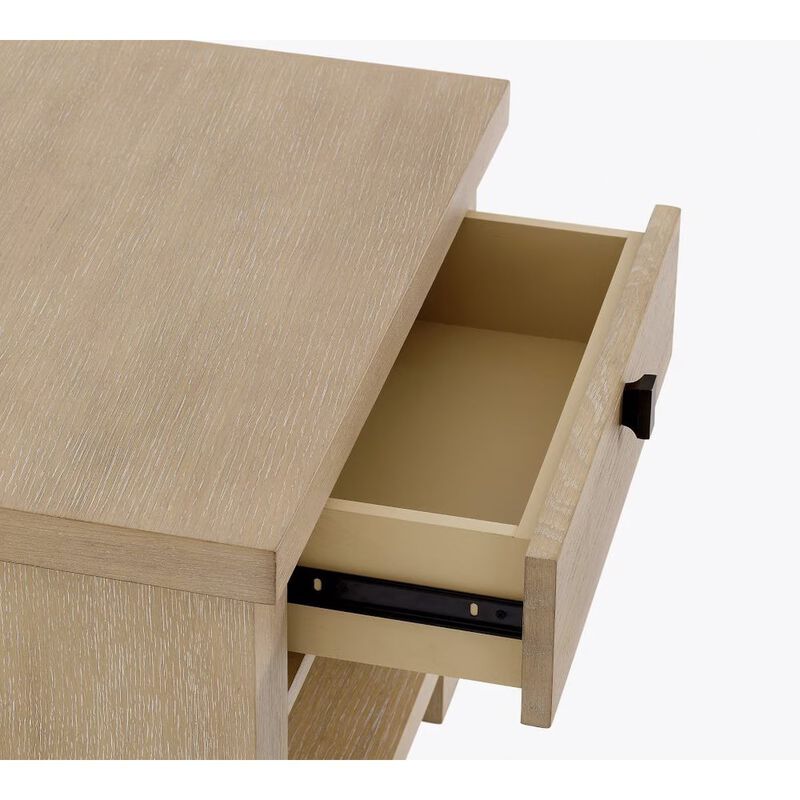 Pottery Barn Modern Farmhouse Side Table Wood Fog image number 1